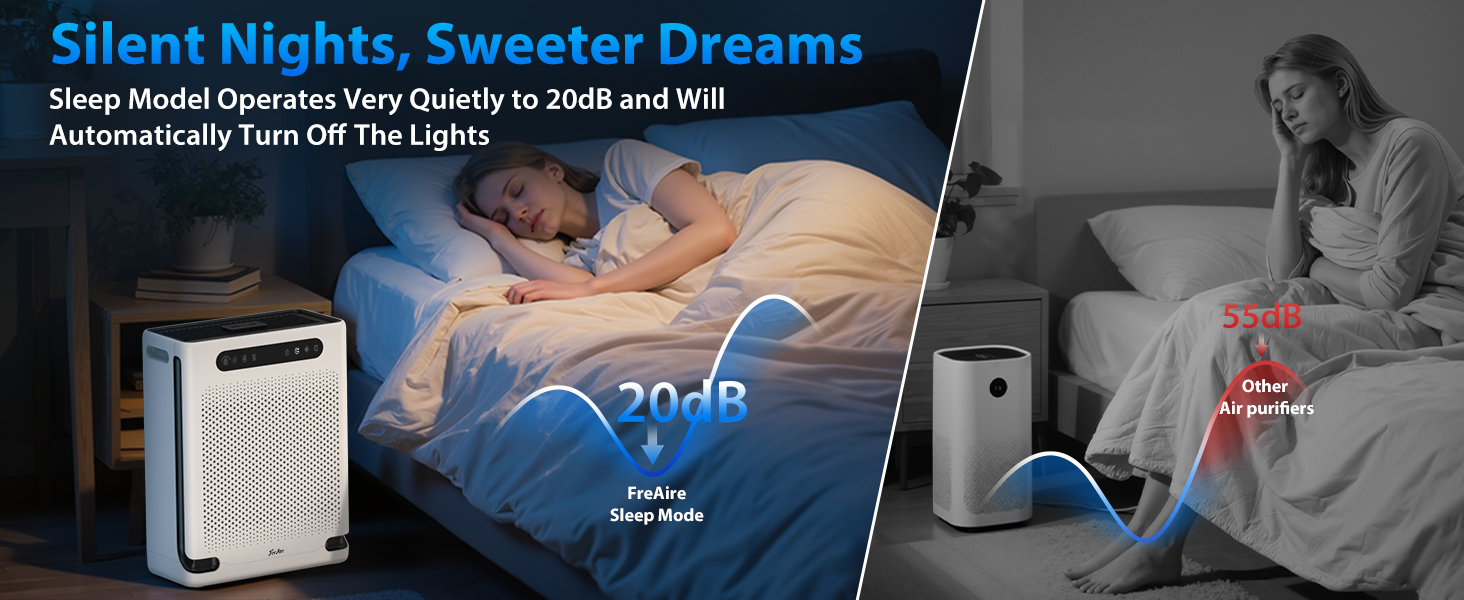 Built-in essential oil diffuser adds fragrance to the room
