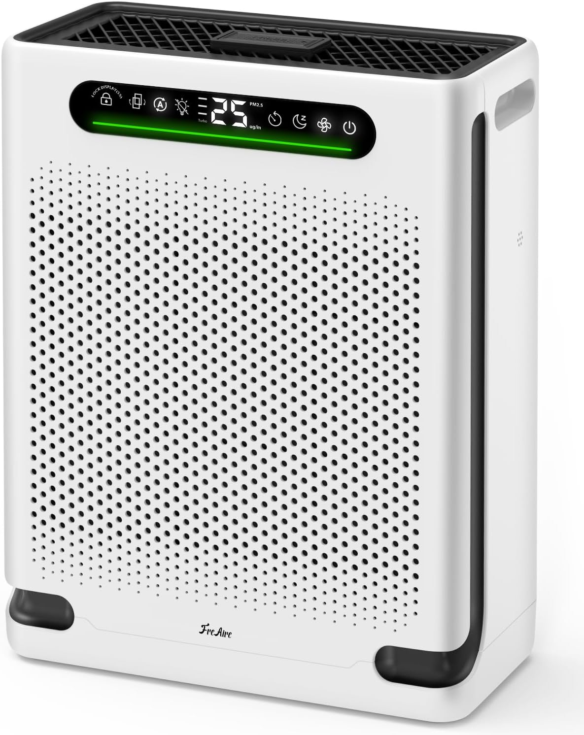 white air purifier for large rooms, front view