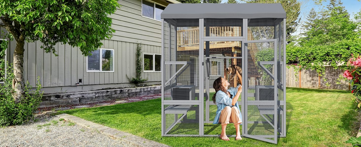 Outdoor cat catio, product description image 2