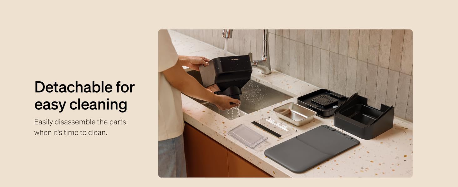 Detachable parts for easy cleaning