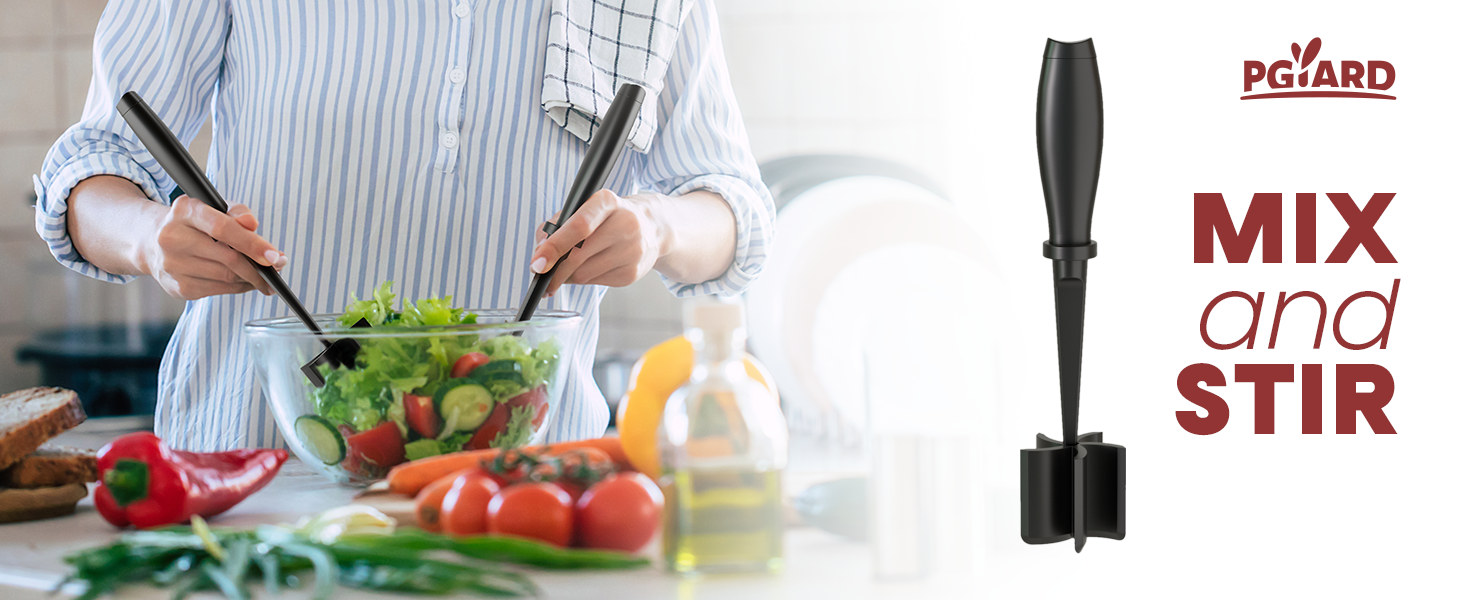 mix and stir ground meat, salads and more
