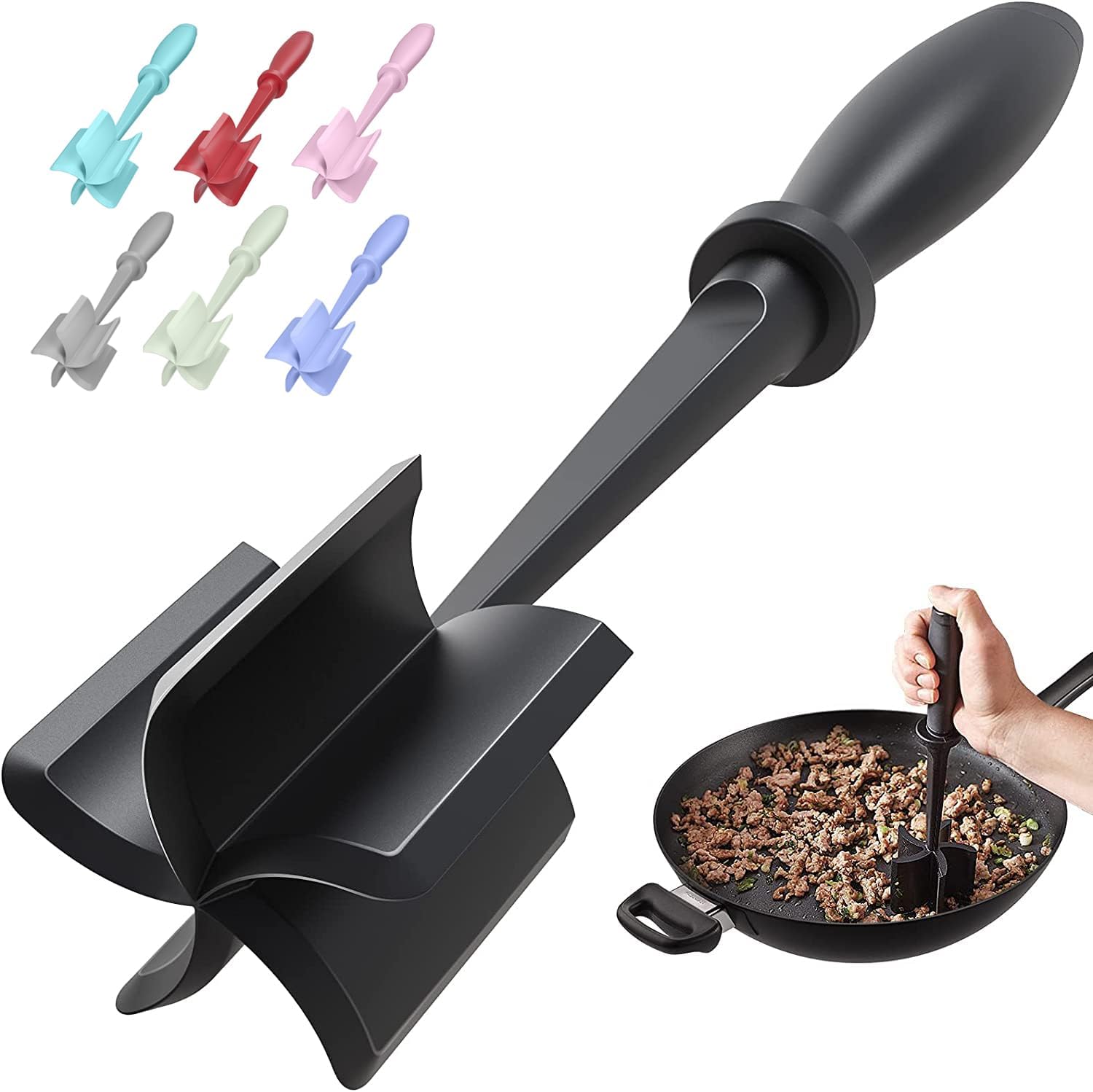 meat chopper hamburger grinder with 5 nylon blades, black