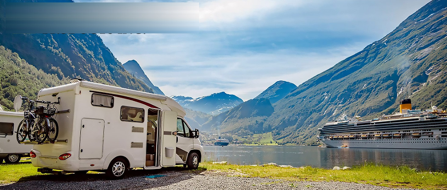a travel trailer by a mountain lake: the open-road lifestyle the a-frame trailer tray is made for
